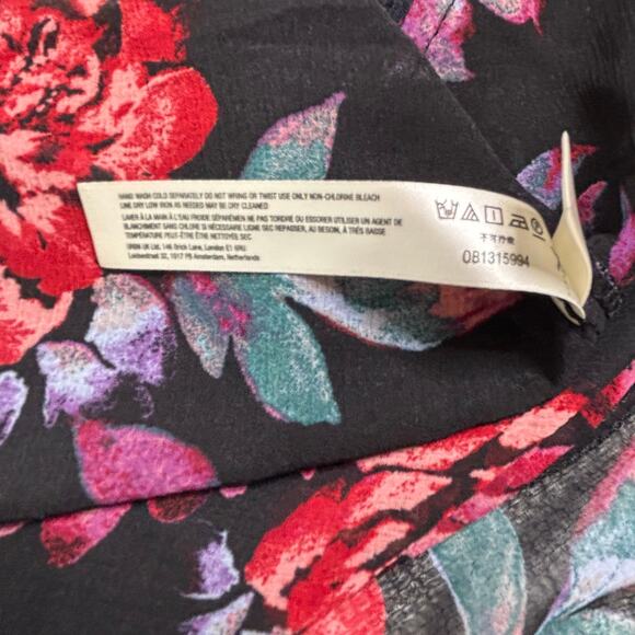 Free People Intimately Stay Awhile Floral Maxi Dress Black Sheer S - Picture 7 of 10